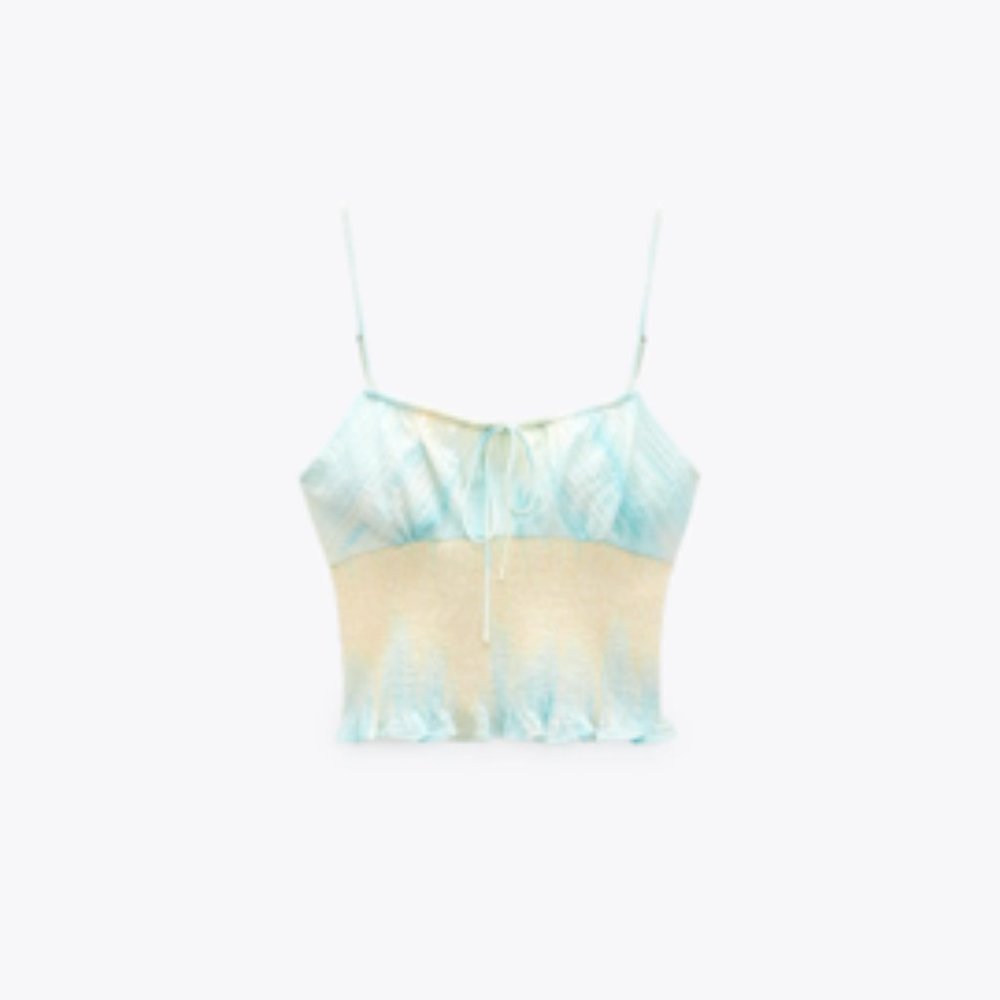 Zara Print Crop Top